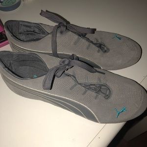 Grey puma sneakers